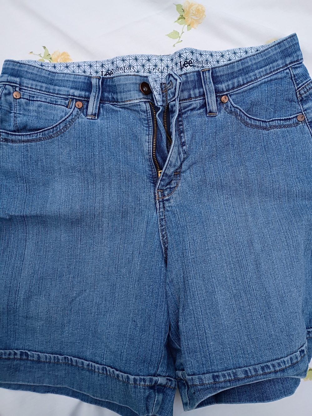 Lee Blue Denim Jean Shorts